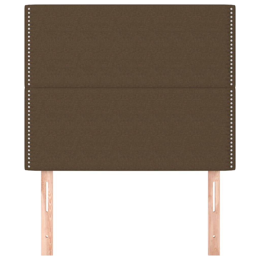 Têtes de lit 2 pcs Marron Foncé 80x5x78/88 cm Tissu Têtes et pieds de lit vidaXL   