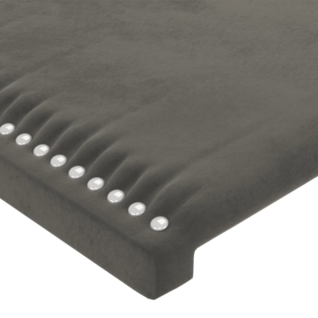 Têtes de lit 2 pcs Gris foncé 80x5x78/88 cm Velours Têtes et pieds de lit vidaXL   