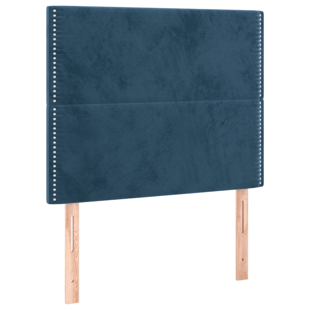 Têtes de lit 2 pcs Bleu foncé 90x5x78/88 cm Velours Têtes et pieds de lit vidaXL   