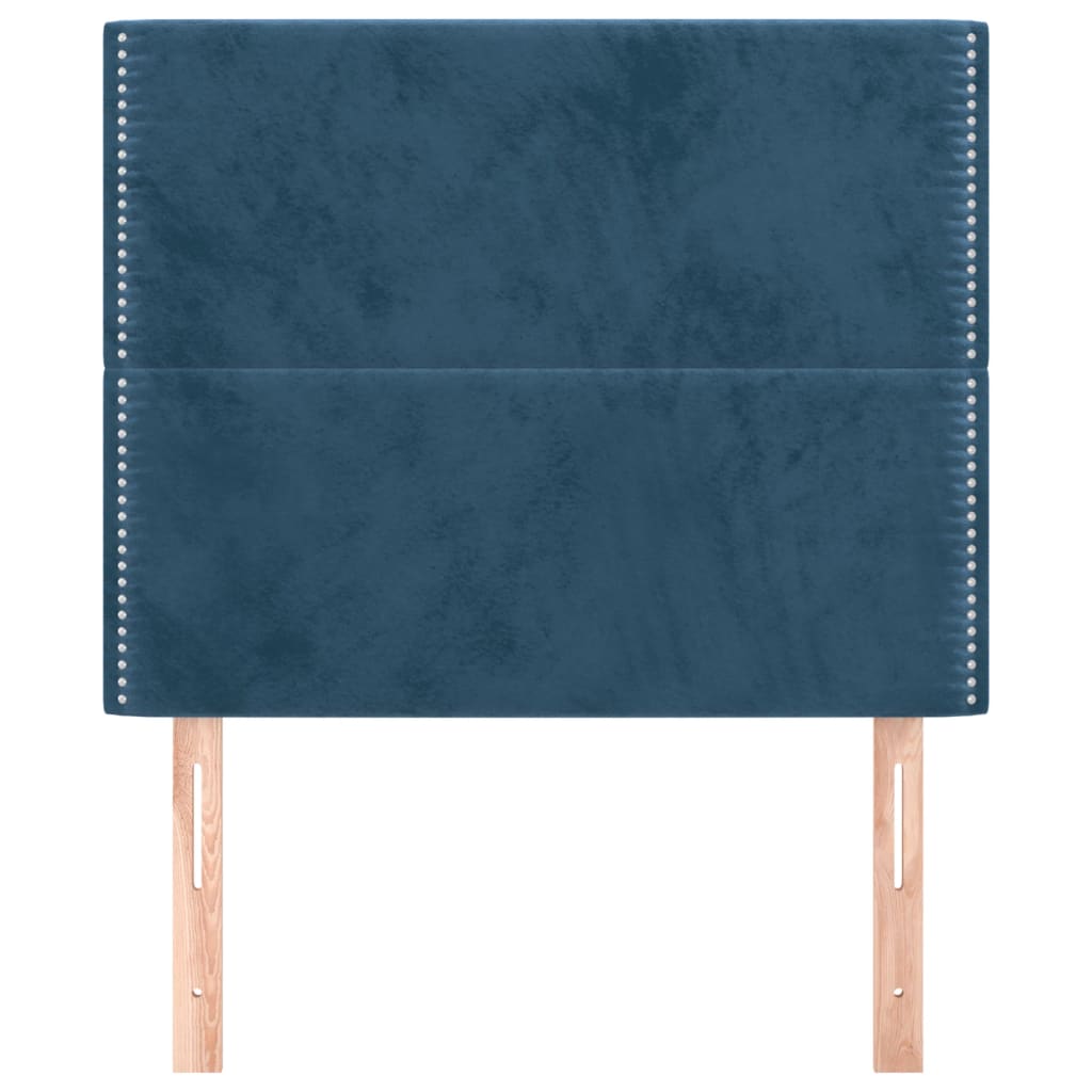 Têtes de lit 2 pcs Bleu foncé 90x5x78/88 cm Velours Têtes et pieds de lit vidaXL   