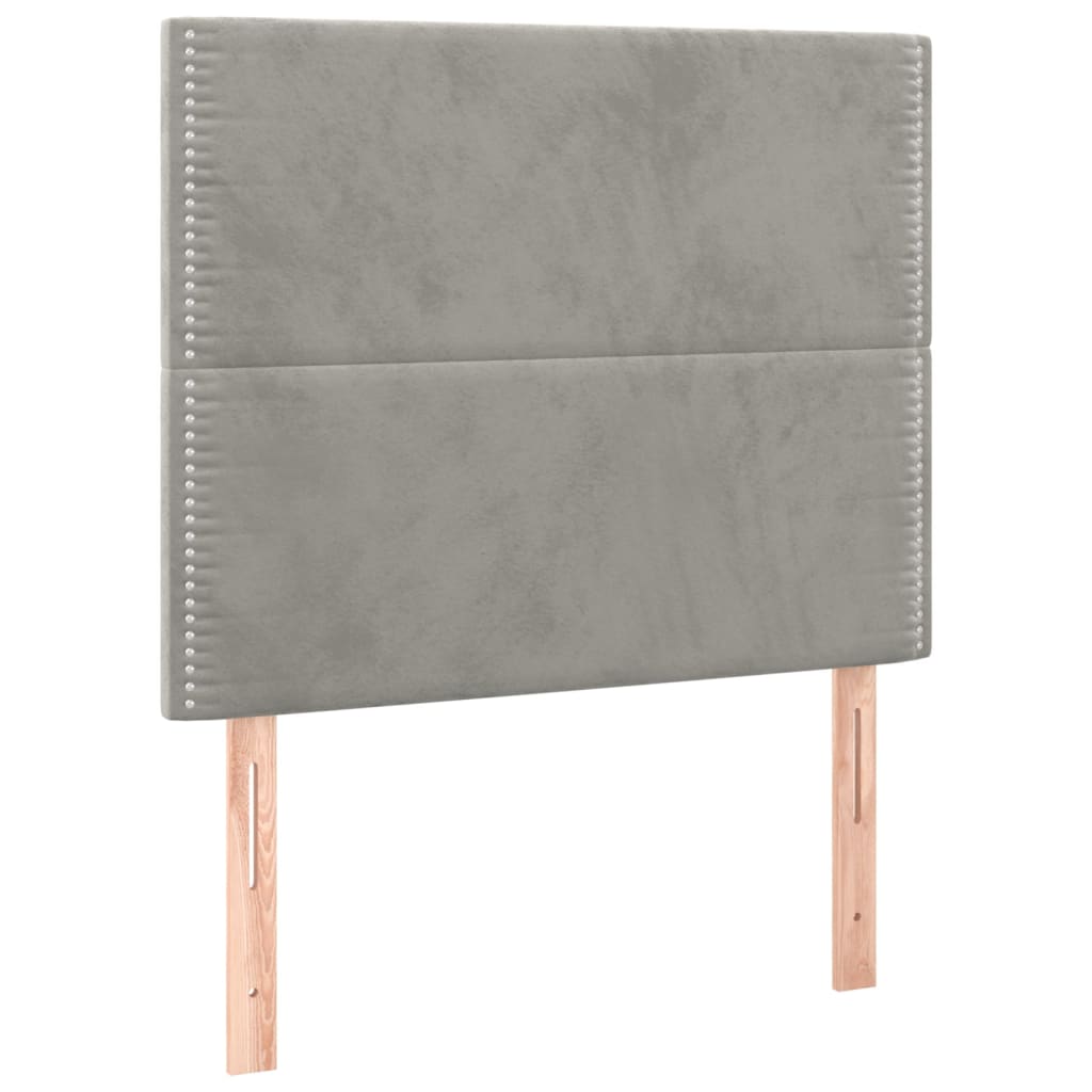 Têtes de lit 2 pcs Gris clair 100x5x78/88 cm Velours Têtes et pieds de lit vidaXL   