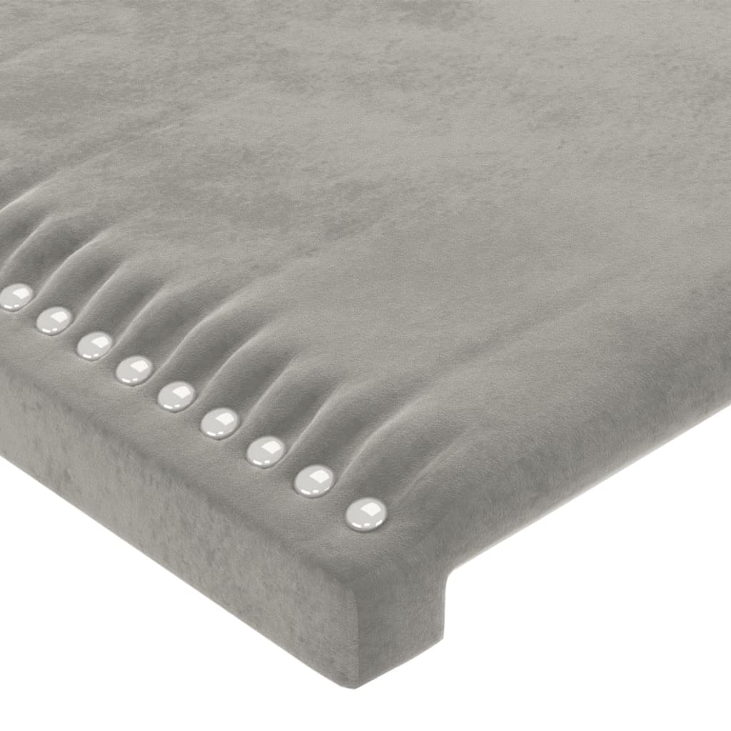 Têtes de lit 2 pcs Gris clair 100x5x78/88 cm Velours Têtes et pieds de lit vidaXL   