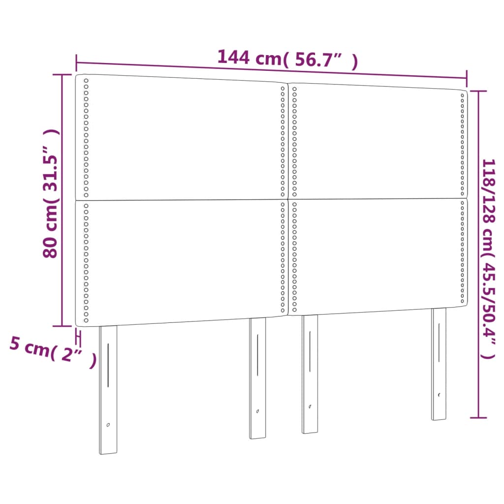 Têtes de lit 4 pcs Bleu foncé 72x5x78/88 cm Velours Têtes et pieds de lit vidaXL   