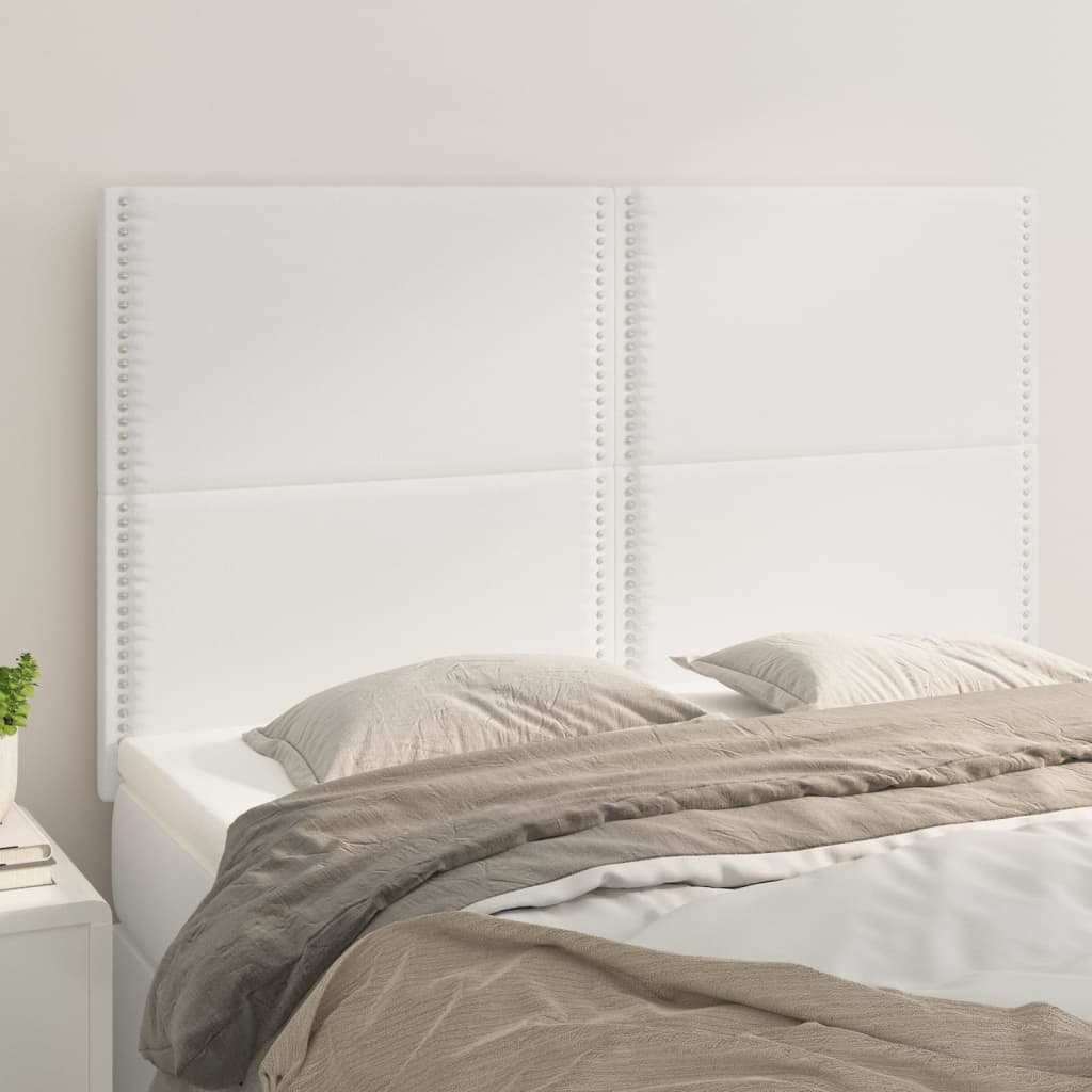 Têtes de lit 4 pcs Blanc 72x5x78/88 cm Similicuir Têtes et pieds de lit vidaXL   