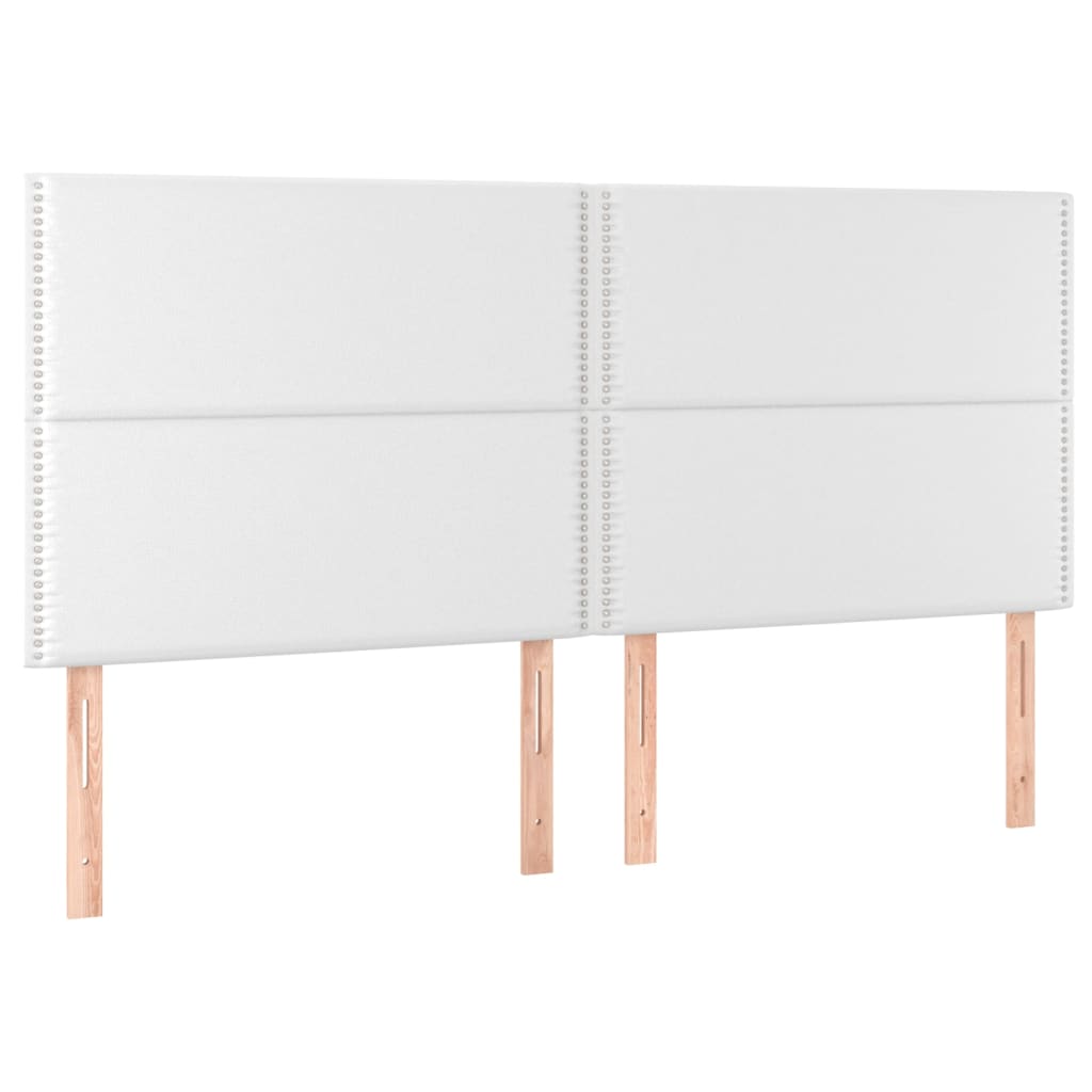 Têtes de lit 4 pcs Blanc 80x5x78/88 cm Similicuir Têtes et pieds de lit vidaXL   