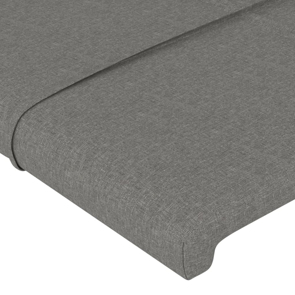 Têtes de lit 2 pcs Gris foncé 90x5x78/88 cm Tissu Têtes et pieds de lit vidaXL   