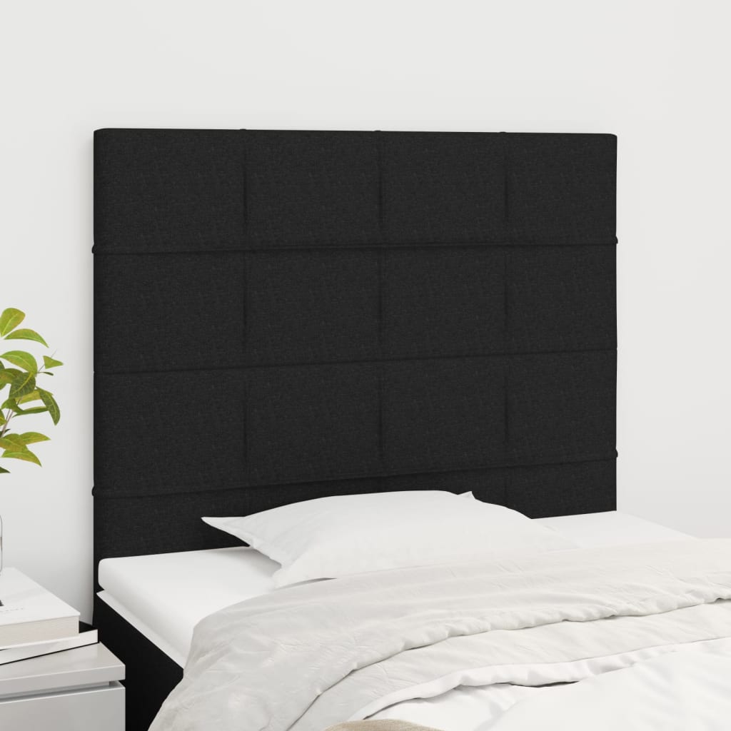 Têtes de lit 2 pcs Noir 90x5x78/88 cm Tissu Têtes et pieds de lit vidaXL   