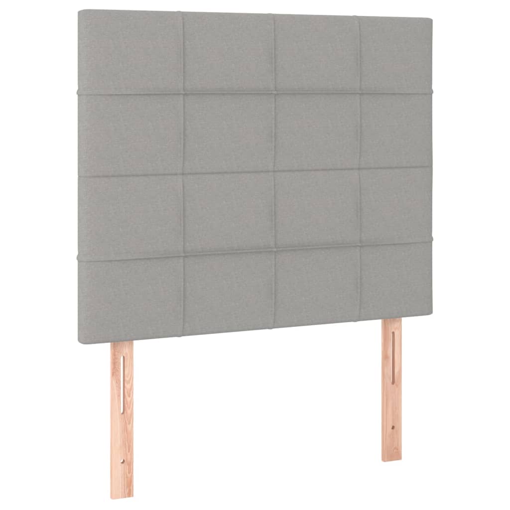 Têtes de lit 2 pcs Gris clair 100x5x78/88 cm Tissu Têtes et pieds de lit vidaXL   