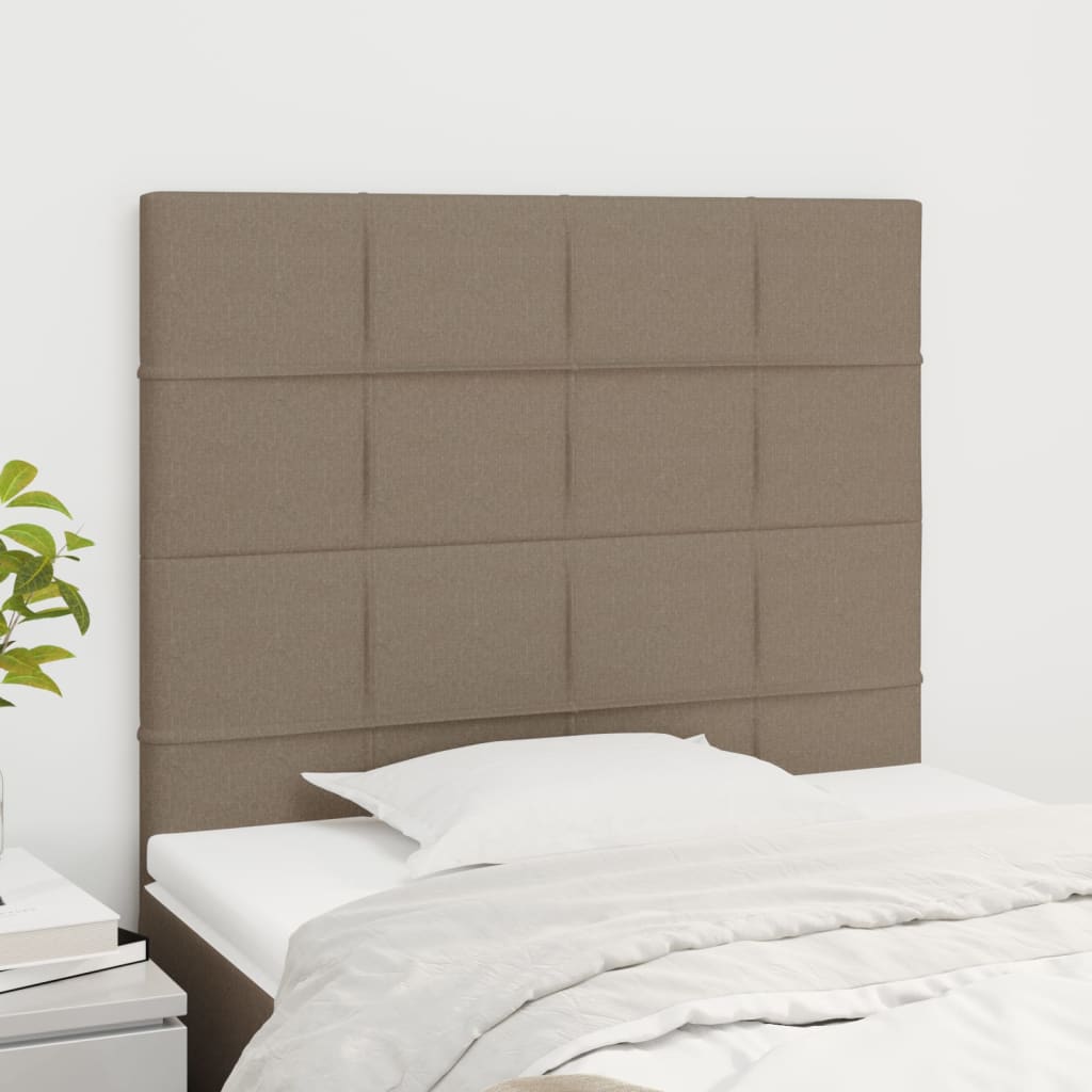 Têtes de lit 2 pcs Taupe 100x5x78/88 cm Tissu Têtes et pieds de lit vidaXL   