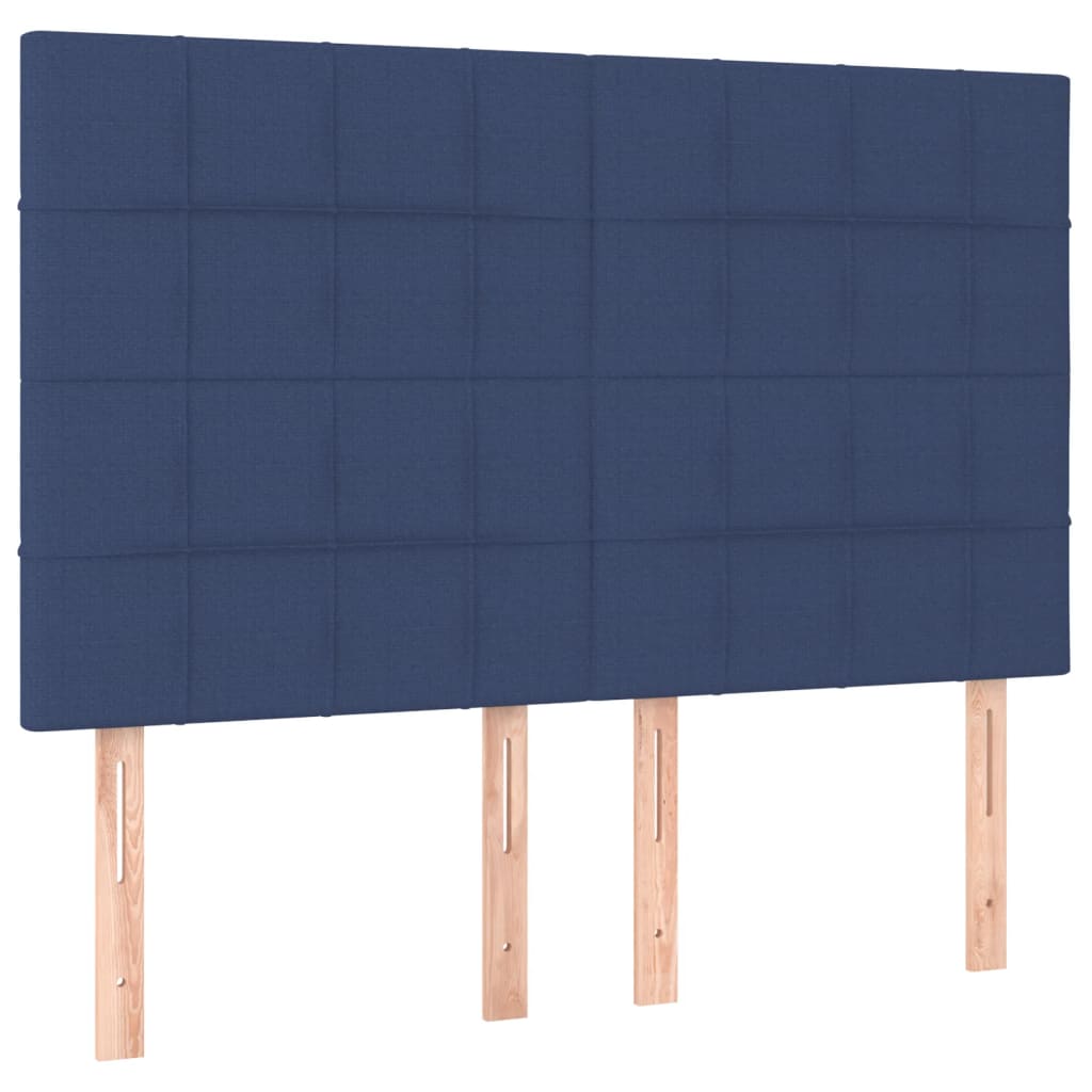 Têtes de lit 4 pcs Bleu 72x5x78/88 cm Tissu Têtes et pieds de lit vidaXL   