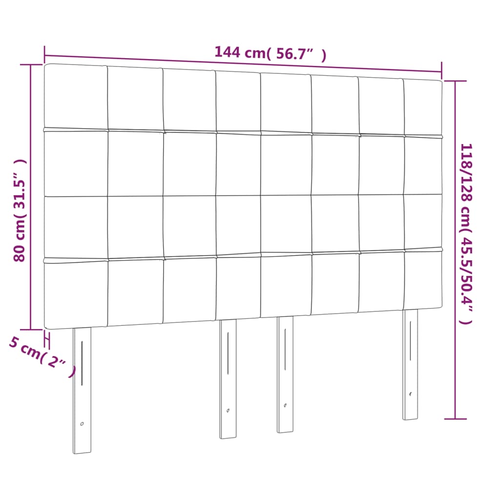 Têtes de lit 4 pcs Bleu 72x5x78/88 cm Tissu Têtes et pieds de lit vidaXL   