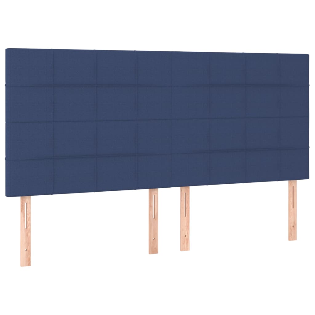 Têtes de lit 4 pcs Bleu 80x5x78/88 cm Tissu Têtes et pieds de lit vidaXL   