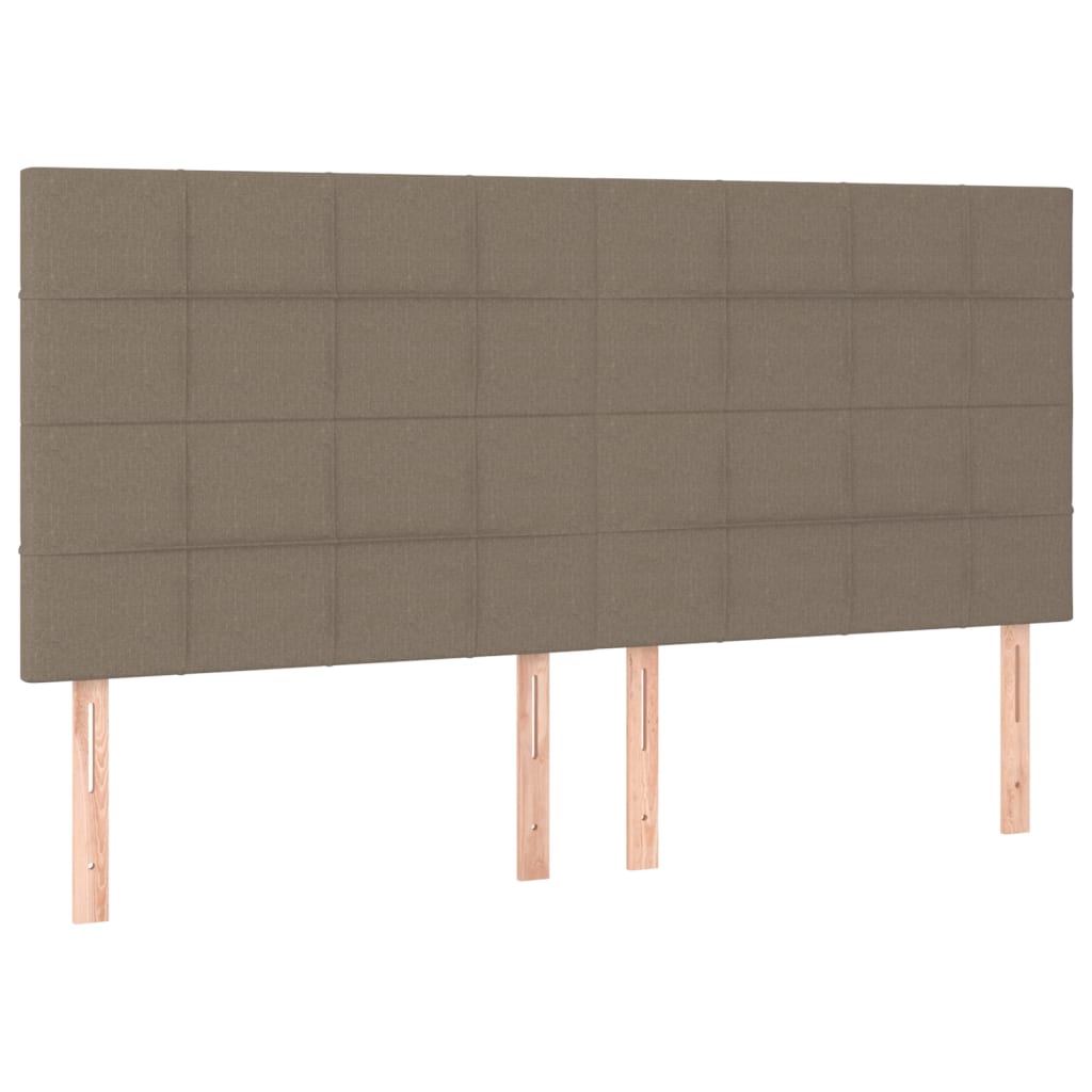 Têtes de lit 4 pcs Taupe 100x5x78/88 cm Tissu Têtes et pieds de lit vidaXL   