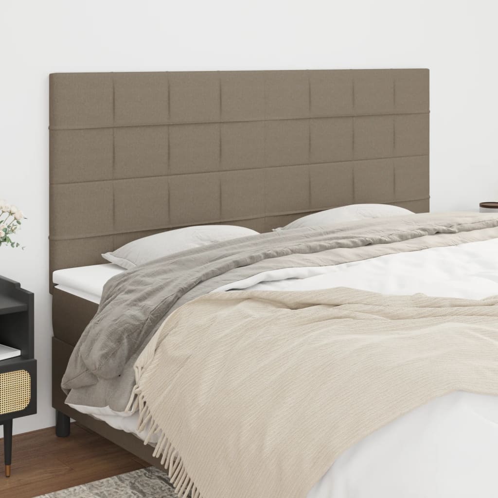 Têtes de lit 4 pcs Taupe 100x5x78/88 cm Tissu Têtes et pieds de lit vidaXL   