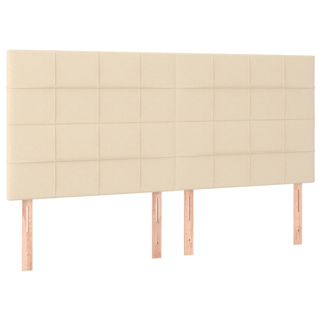 Têtes de lit 4 pcs Crème 100x5x78/88 cm Tissu Têtes et pieds de lit vidaXL