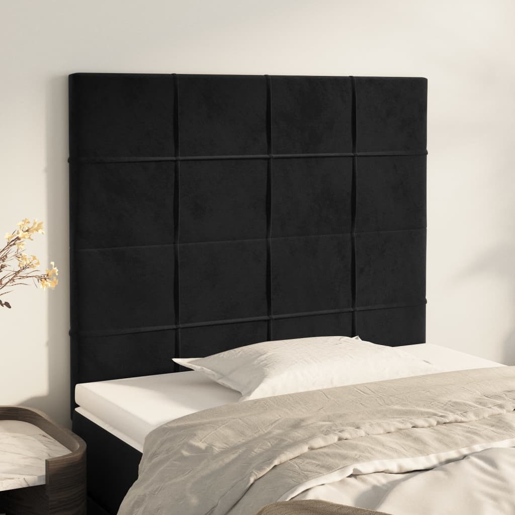 Têtes de lit 2 pcs Noir 80x5x78/88 cm Velours Têtes et pieds de lit vidaXL