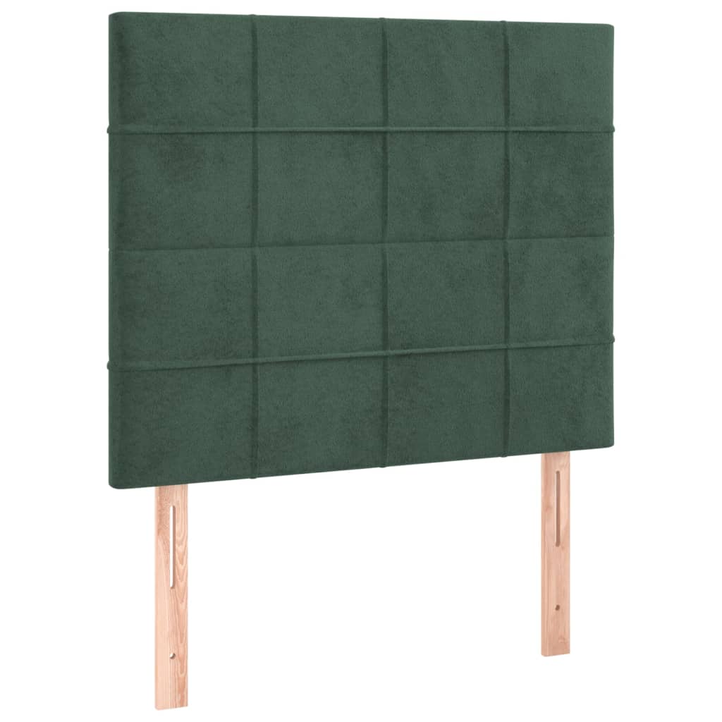 Têtes de lit 2 pcs Vert foncé 80x5x78/88 cm Velours Têtes et pieds de lit vidaXL   