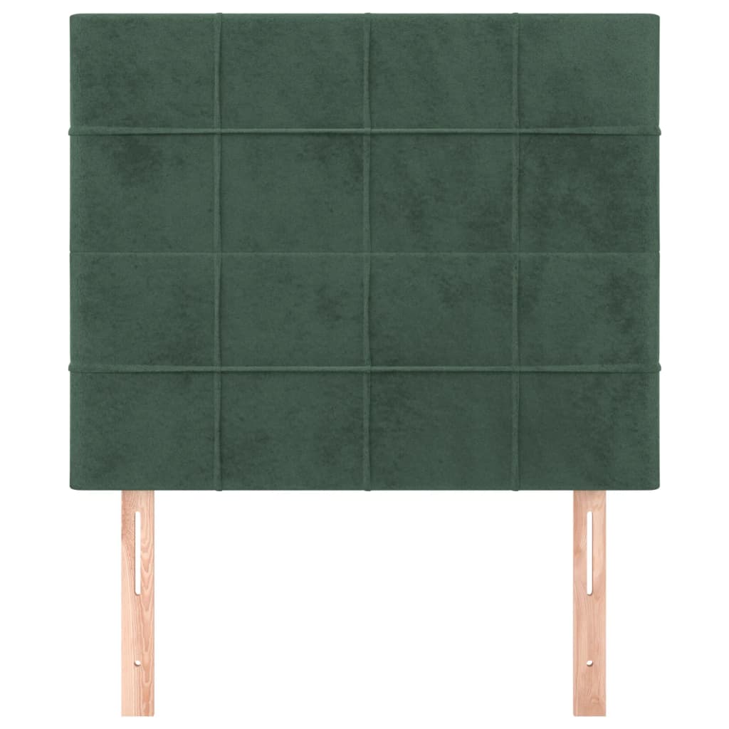 Têtes de lit 2 pcs Vert foncé 80x5x78/88 cm Velours Têtes et pieds de lit vidaXL   