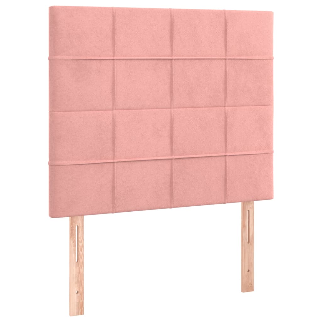 Têtes de lit 2 pcs Rose 100x5x78/88 cm Velours Têtes et pieds de lit vidaXL   