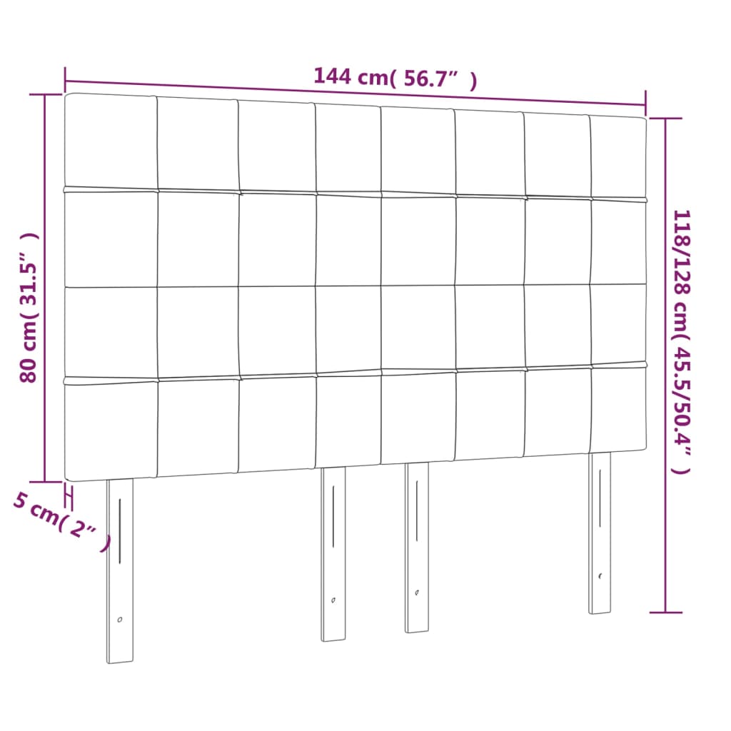 Têtes de lit 4 pcs Vert foncé 72x5x78/88 cm Velours Têtes et pieds de lit vidaXL   