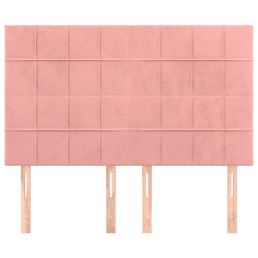 Têtes de lit 4 pcs Rose 72x5x78/88 cm Velours Têtes et pieds de lit vidaXL   