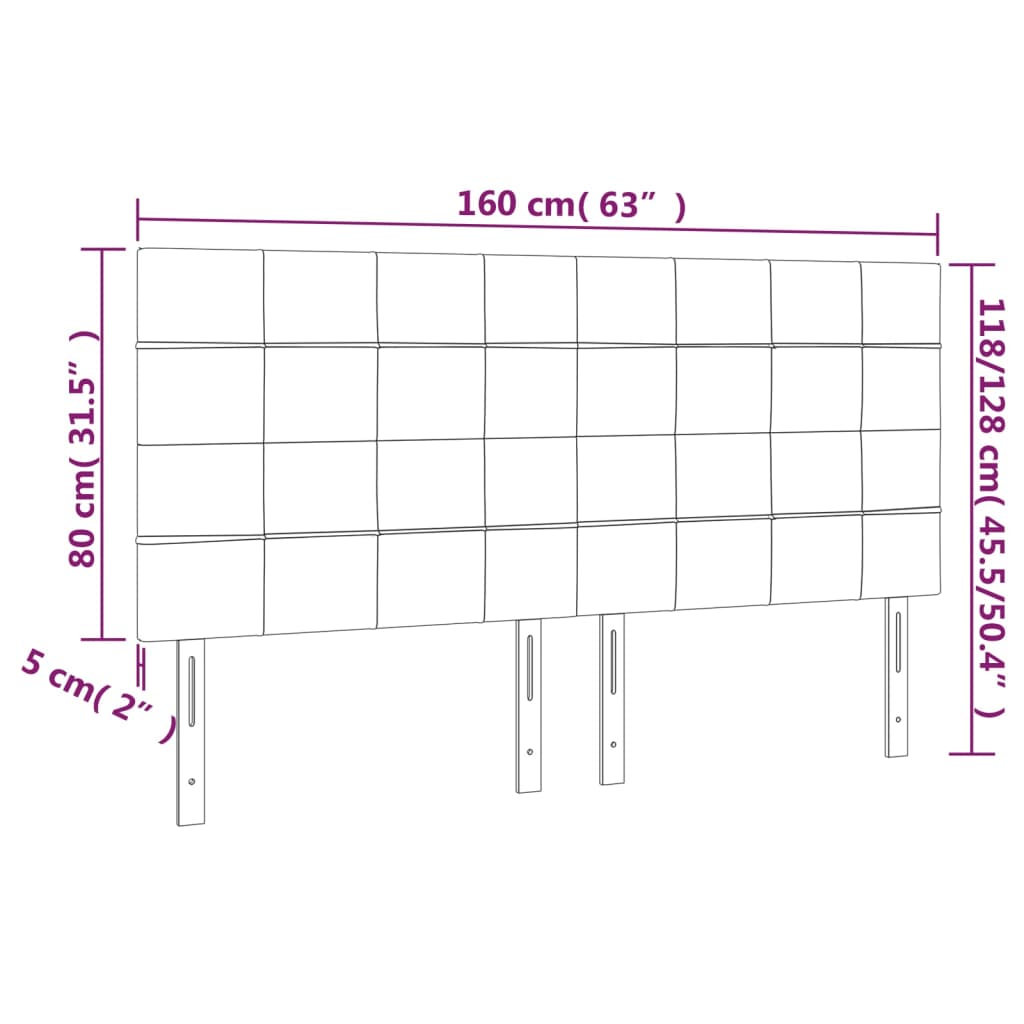 Têtes de lit 4 pcs Vert foncé 80x5x78/88 cm Velours Têtes et pieds de lit vidaXL   