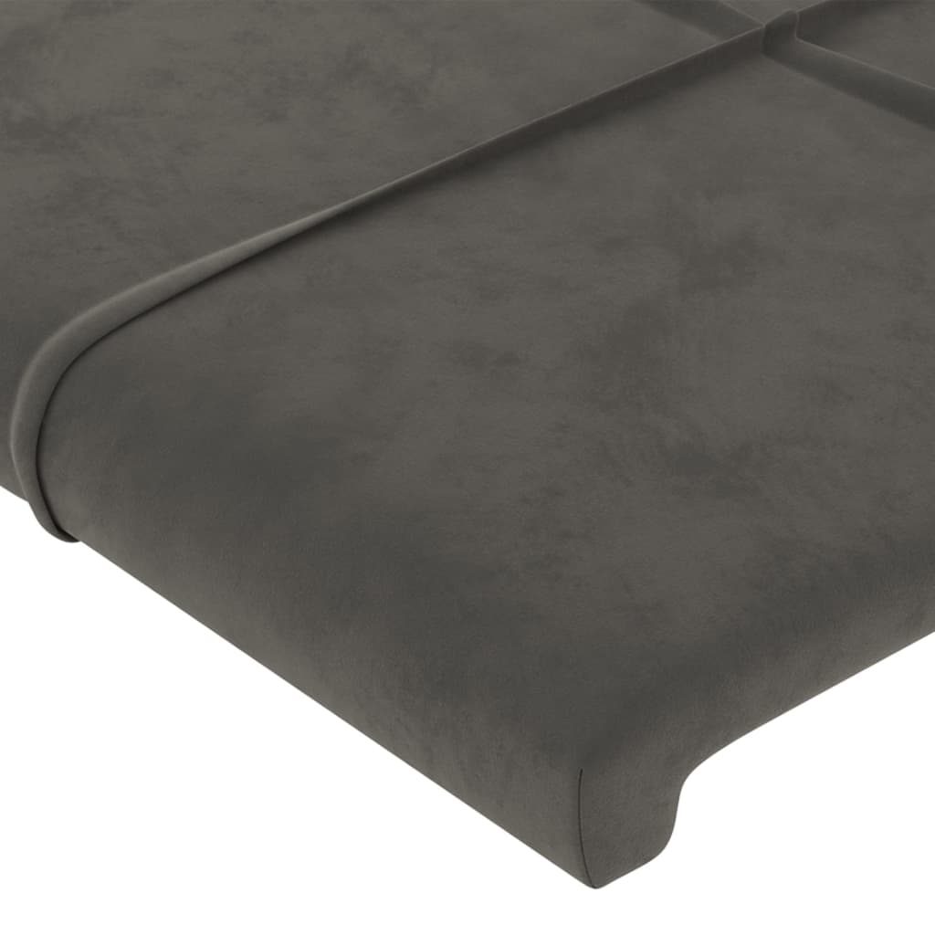 Têtes de lit 4 pcs Gris foncé 100x5x78/88 cm Velours Têtes et pieds de lit vidaXL   