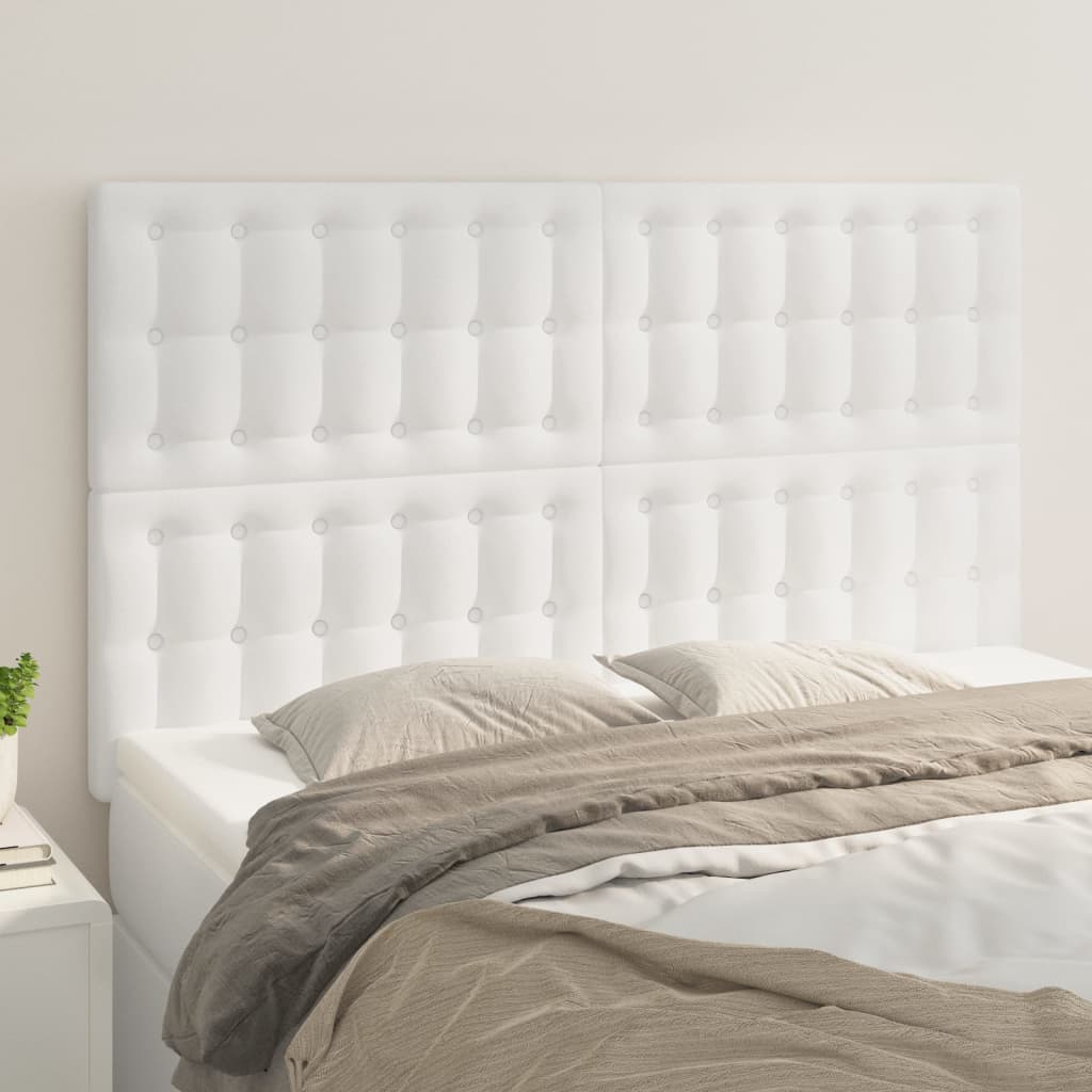 Têtes de lit 4 pcs Blanc 72x5x78/88 cm Similicuir Têtes et pieds de lit vidaXL   