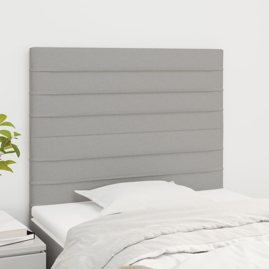 Têtes de lit 2 pcs Gris clair 80x5x78/88 cm Tissu Têtes et pieds de lit vidaXL   