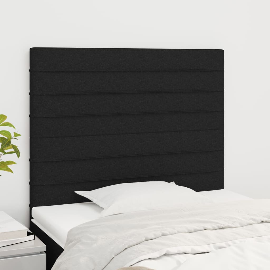 Têtes de lit 2 pcs Noir 90x5x78/88 cm Tissu Têtes et pieds de lit vidaXL   