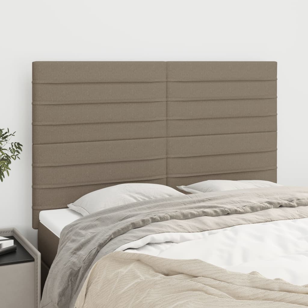 Têtes de lit 4 pcs Taupe 72x5x78/88 cm Tissu Têtes et pieds de lit vidaXL   