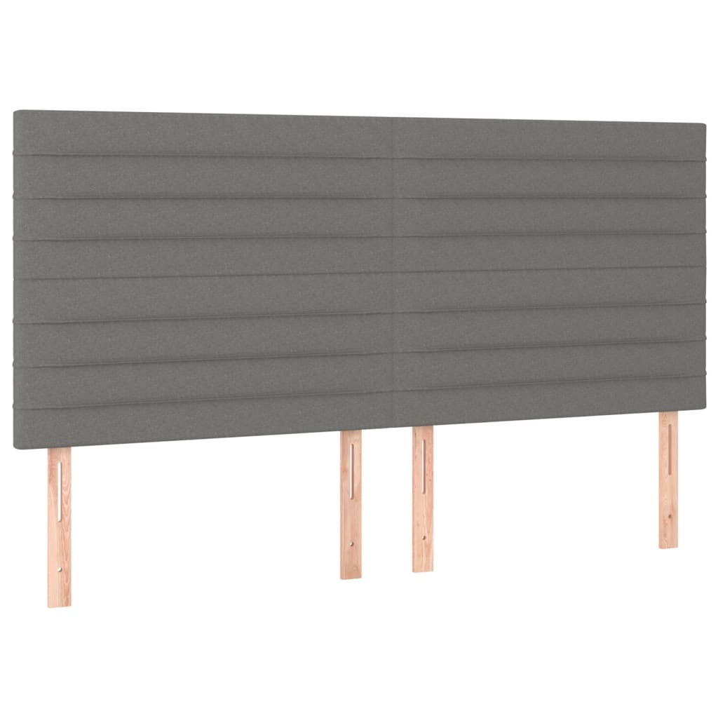 Têtes de lit 4 pcs Gris foncé 80x5x78/88 cm Tissu Têtes et pieds de lit vidaXL   