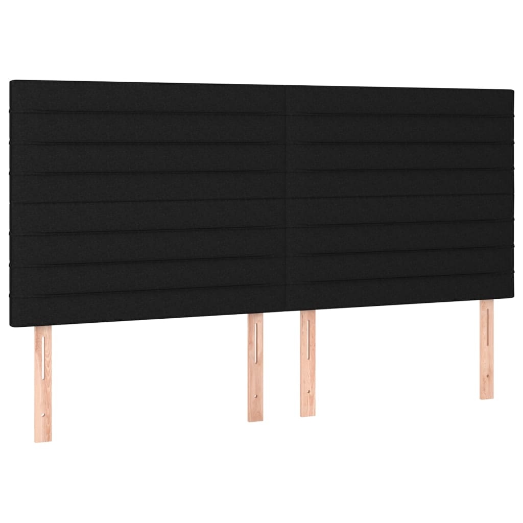 Têtes de lit 4 pcs Noir 80x5x78/88 cm Tissu Têtes et pieds de lit vidaXL   