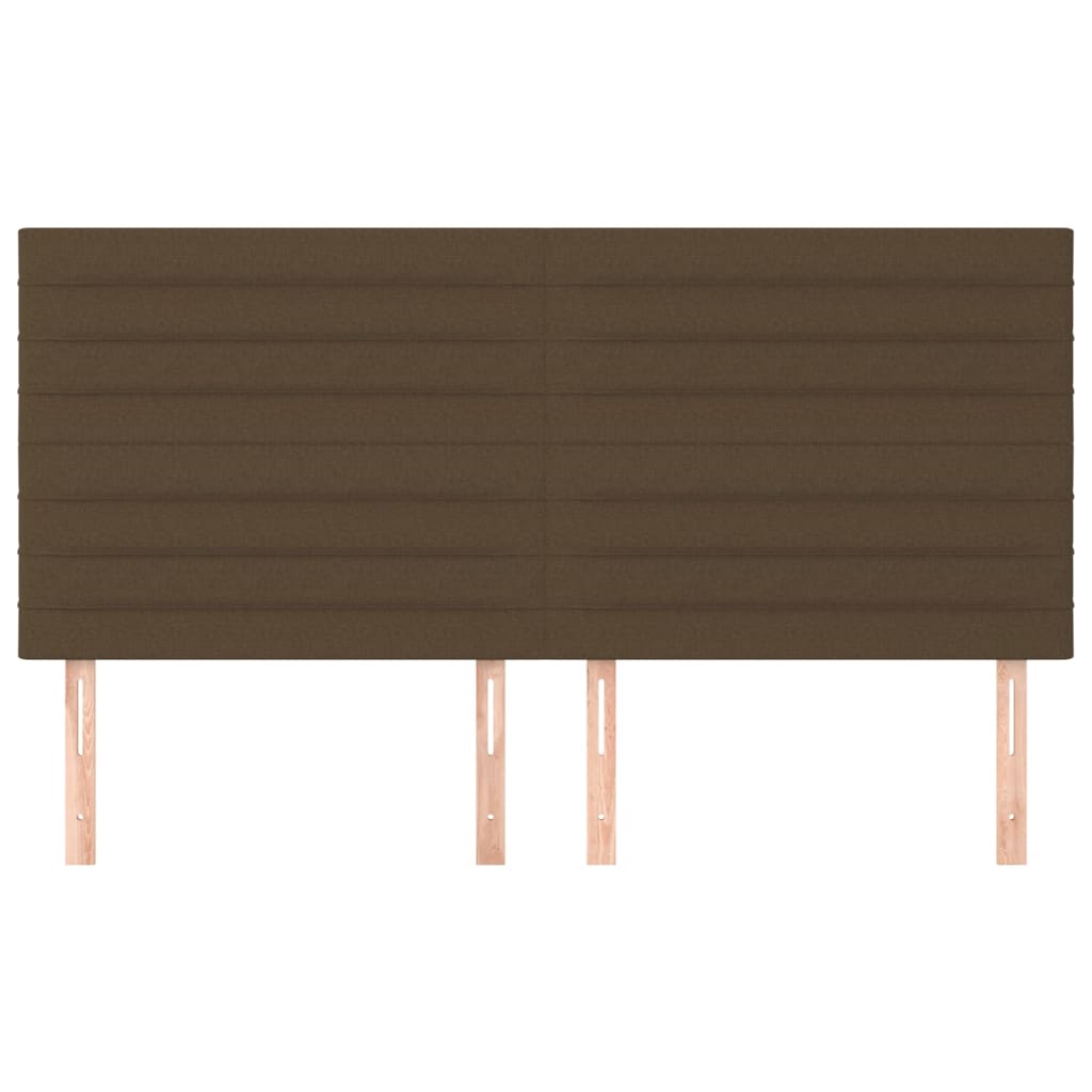 Têtes de lit 4 pcs Marron Foncé 80x5x78/88 cm Tissu Têtes et pieds de lit vidaXL   