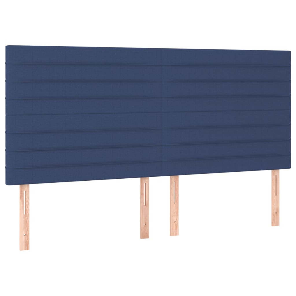 Têtes de lit 4 pcs Bleu 80x5x78/88 cm Tissu Têtes et pieds de lit vidaXL   