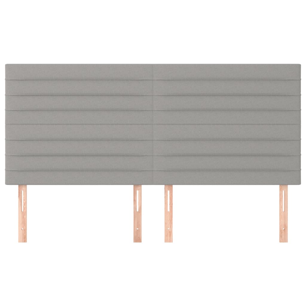 Têtes de lit 4 pcs Gris clair 90x5x78/88 cm Tissu Têtes et pieds de lit vidaXL   