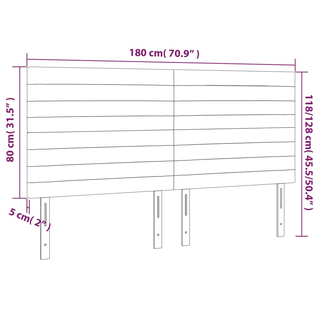 Têtes de lit 4 pcs Gris clair 90x5x78/88 cm Tissu Têtes et pieds de lit vidaXL   