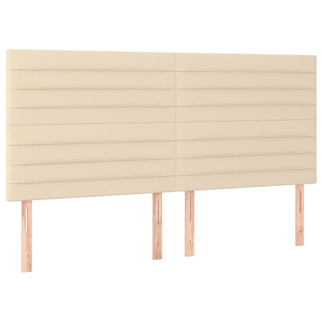 Têtes de lit 4 pcs Crème 100x5x78/88 cm Tissu Têtes et pieds de lit vidaXL   