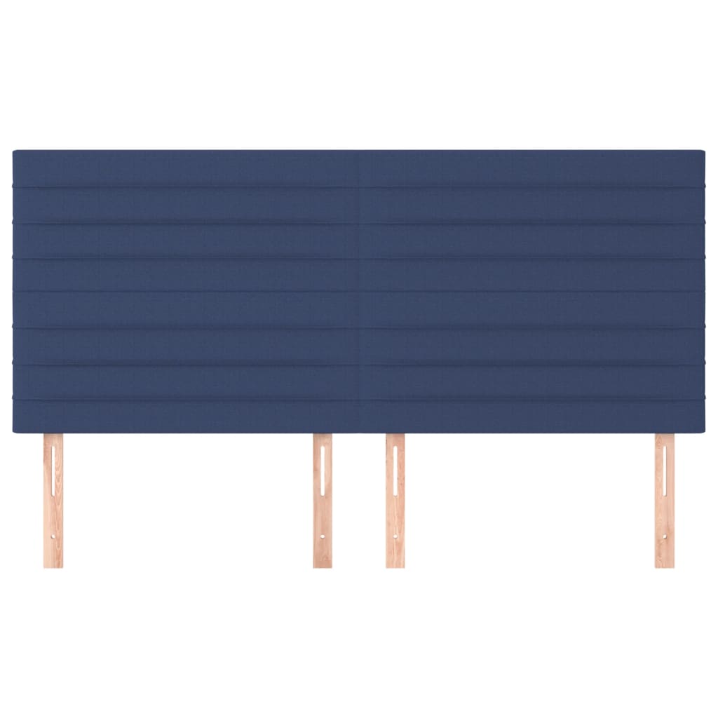 Têtes de lit 4 pcs Bleu 100x5x78/88 cm Tissu Têtes et pieds de lit vidaXL   