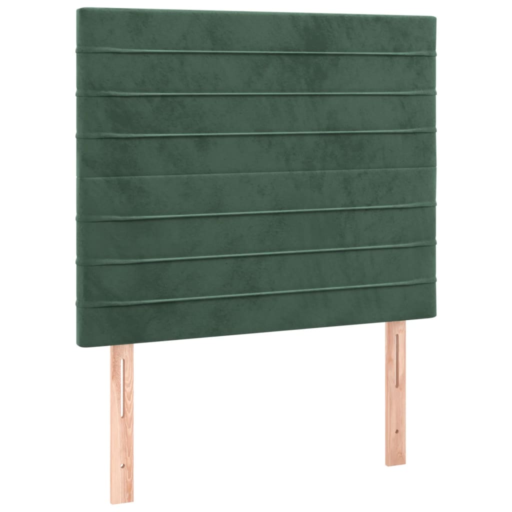 Têtes de lit 2 pcs Vert foncé 80x5x78/88 cm Velours Têtes et pieds de lit vidaXL   