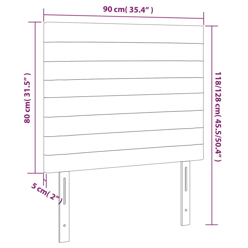 Têtes de lit 2 pcs Bleu foncé 90x5x78/88 cm Velours Têtes et pieds de lit vidaXL   