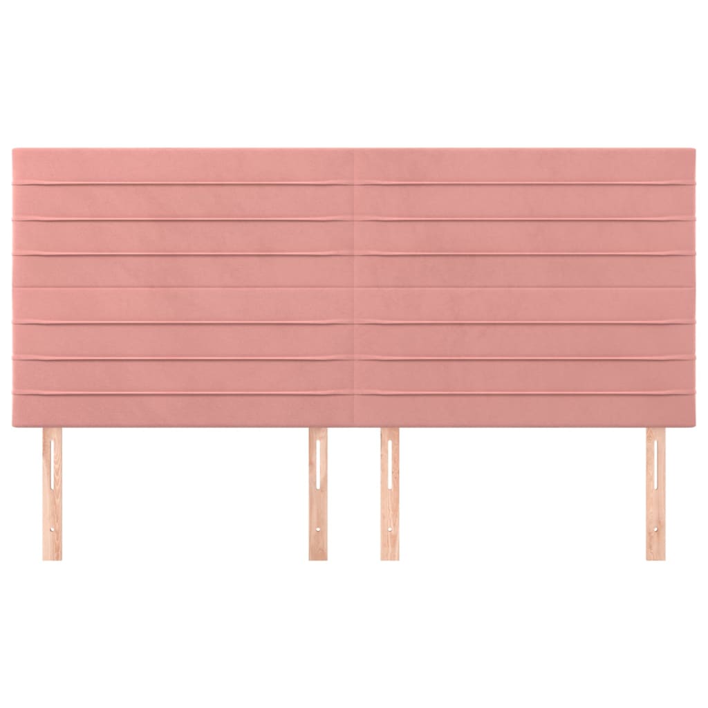 Têtes de lit 4 pcs Rose 80x5x78/88 cm Velours Têtes et pieds de lit vidaXL   