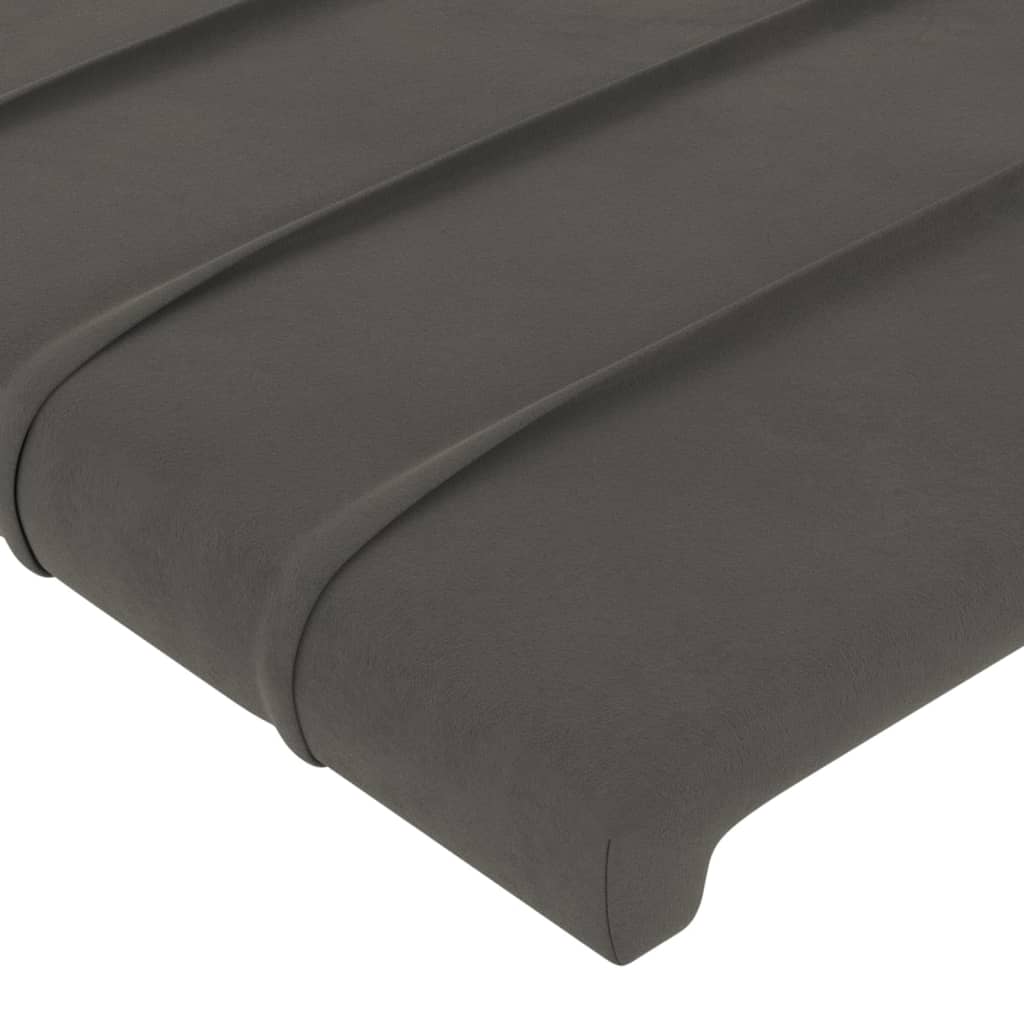 Têtes de lit 4 pcs Gris foncé 100x5x78/88 cm Velours Têtes et pieds de lit vidaXL   