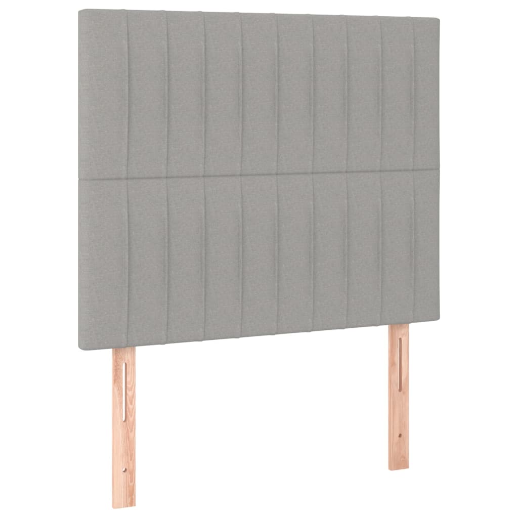 Têtes de lit 2 pcs Gris clair 80x5x78/88 cm Tissu Têtes et pieds de lit vidaXL   