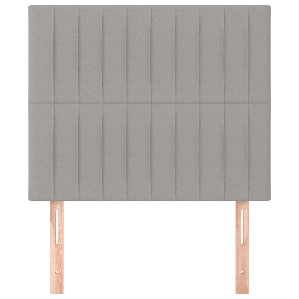 Têtes de lit 2 pcs Gris clair 80x5x78/88 cm Tissu Têtes et pieds de lit vidaXL   