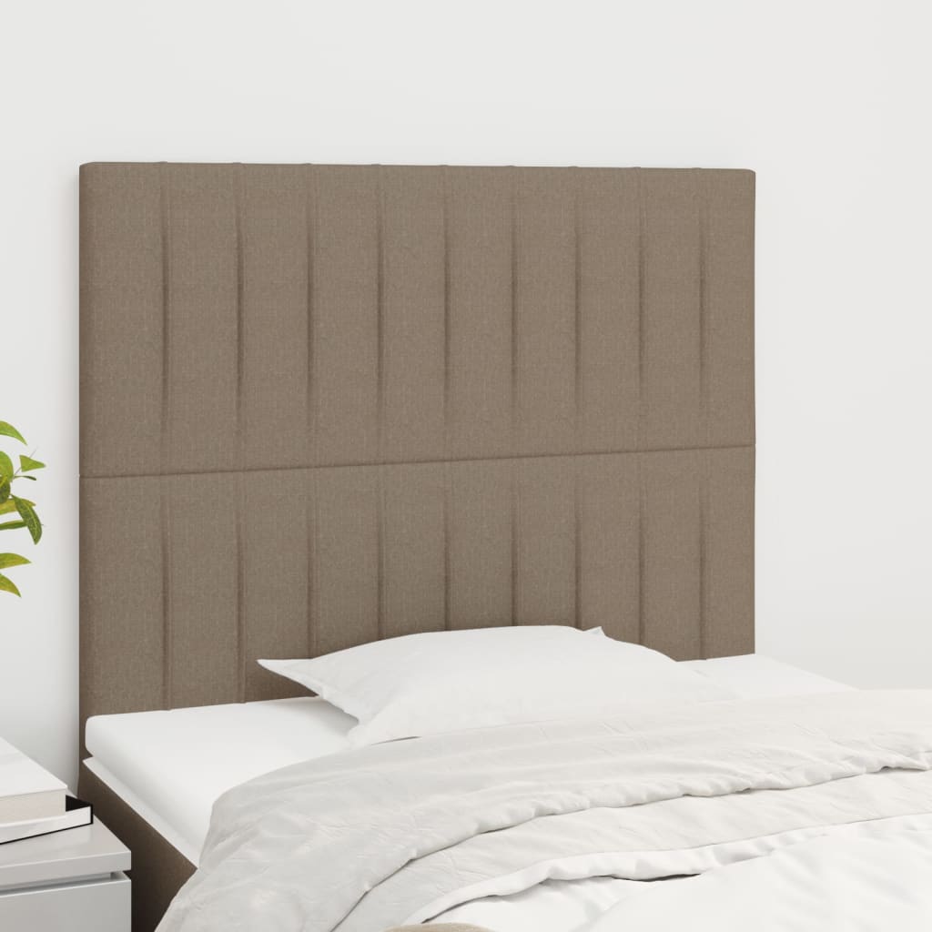 Têtes de lit 2 pcs Taupe 90x5x78/88 cm Tissu Têtes et pieds de lit vidaXL   