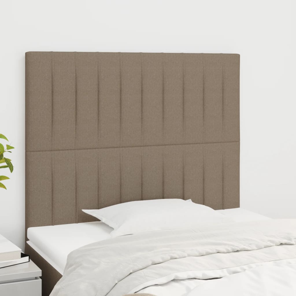 Têtes de lit 2 pcs Taupe 100x5x78/88 cm Tissu Têtes et pieds de lit vidaXL   