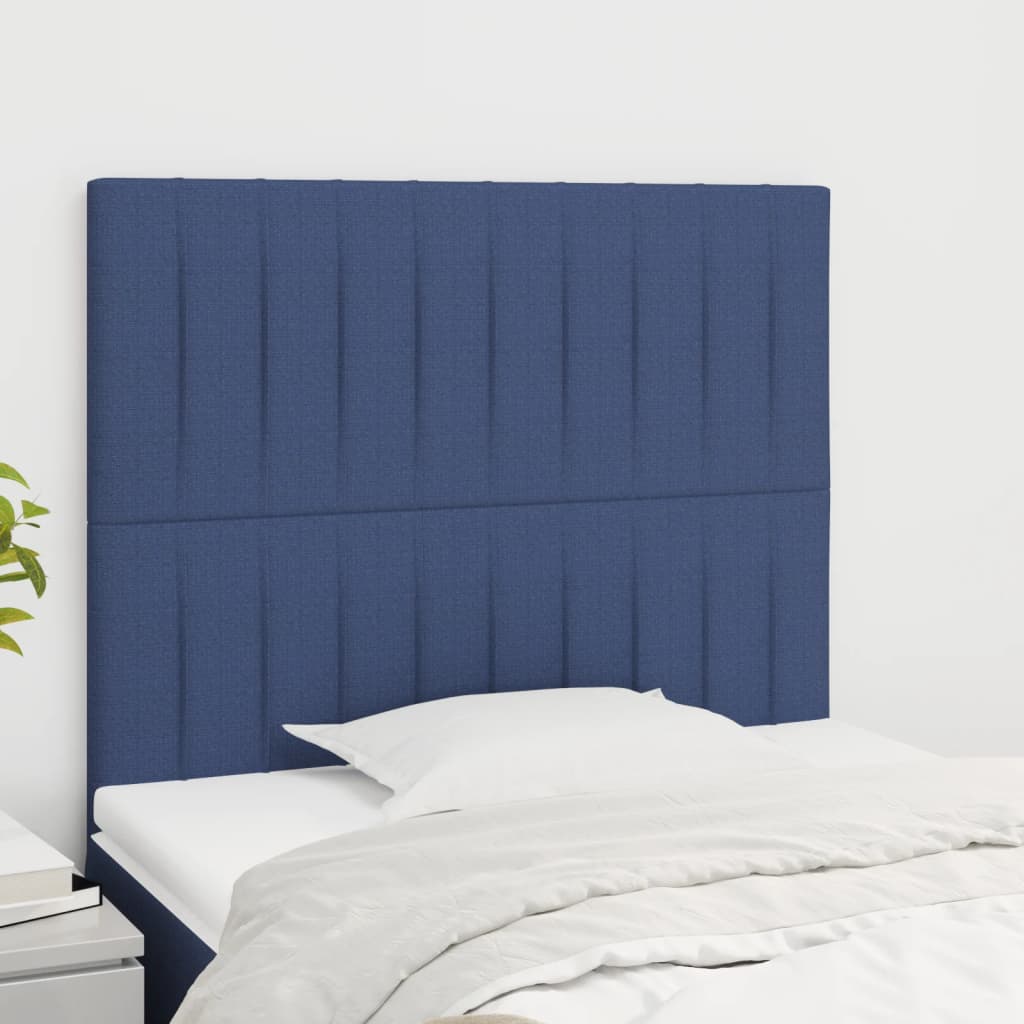 Têtes de lit 2 pcs Bleu 100x5x78/88 cm Tissu Têtes et pieds de lit vidaXL   