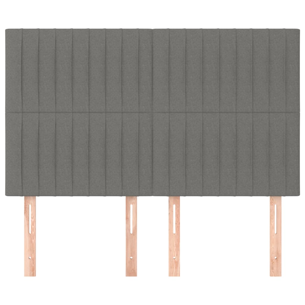 Têtes de lit 4 pcs Gris foncé 72x5x78/88 cm Tissu Têtes et pieds de lit vidaXL   