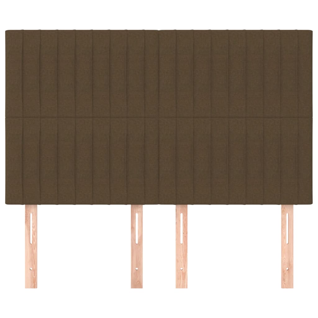 Têtes de lit 4 pcs Marron foncé 72x5x78/88 cm Tissu Têtes et pieds de lit vidaXL   